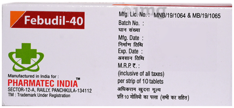 फेबुडिल 40 टैबलेट image