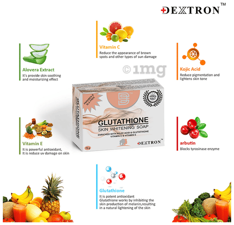dextron glutathione soap DEXTRON Glutathione Face Wash & Vitamin C &E Skin Lightening Soap Price in  India main image 1