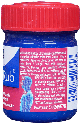 Vicks VapoRub Xtra Strong for Cough Cold and Headache - 50 ml Multi Pack