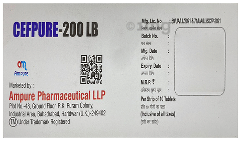 Cefpure 200 LB Tablet image Cefpure 200 LB Tablet image