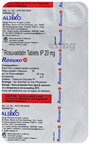 Rosuxo 20 Tablet image Rosuxo 20 Tablet image