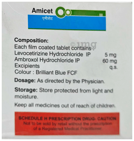 Amicet 5 mg/60 mg Tablet image