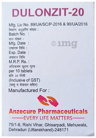 Dulonzit 20 Tablet 3 Dulonzit 20 Tablet 3