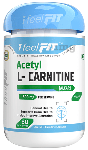 iFeelFIT Acetyl L- Carnitine (Alcar) 500mg | Veg Capsule for Brain &  General Health: Buy bottle of 60.0 vegicaps at   in India  | 1mg