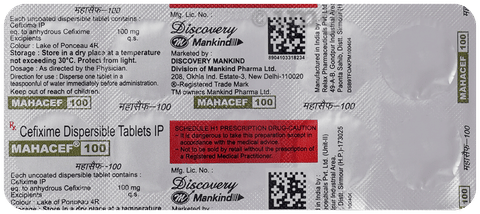 Mahacef 100mg Tablet image