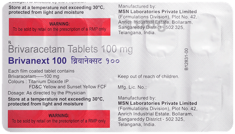 Brivanext 100mg Tablet image Brivanext 100mg Tablet image