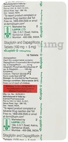 Lupisit D 5mg/100mg Tablet image Lupisit D 5mg/100mg Tablet image