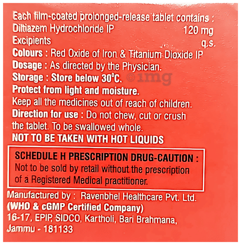 Diltiazone SR 120 Tablet image