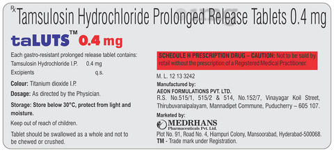 taLUTS 0.4mg Tablet PR image taLUTS 0.4mg Tablet PR image