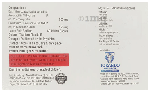 Infeciclav 625 Tablet image