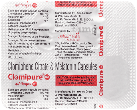 Clomipure 100 Capsule image Clomipure 100 Capsule image