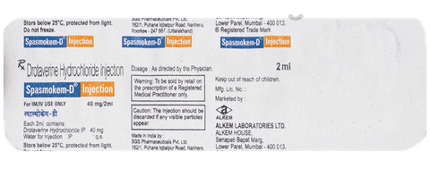 Spasmokem D 40mg Injection image Spasmokem D 40mg Injection image