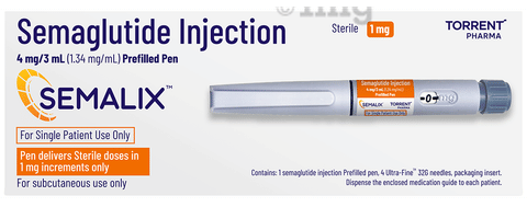 Semalix 4mg Prefilled Pen (For 1 mg Dose) image Semalix 4mg Prefilled Pen (For 1 mg Dose) image