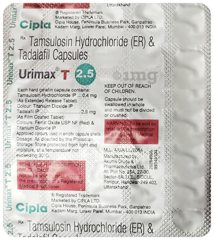 Urimax T 2.5 Capsule ER image