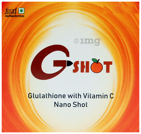 G-Shot Glutathione with Vitamin C Nano Shot (5ml Each): Buy combo pack of 10.0 bottles at best price in India | 1mg G-Shot Glutathione with Vitamin C Nano Shot (5ml Each): Buy combo pack of 10.0 bottles at best price in India | 1mg