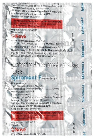 Spiromont-F Tablet image