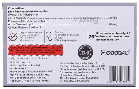 Aidcillin CV 375 Tablet