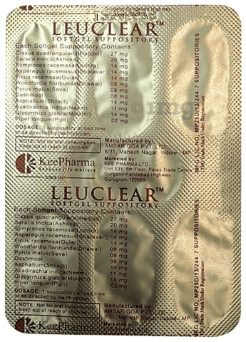 Leuclear Softgel Suppository image Leuclear Softgel Suppository image