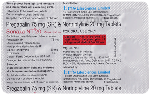 Sonaxa NT 75mg/20mg Tablet image Sonaxa NT 75mg/20mg Tablet image