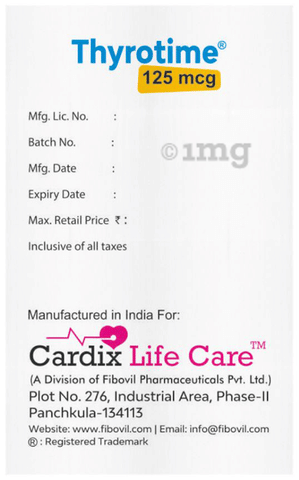 Thyrotime 125mcg Tablet image