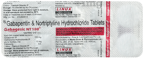 Gabagesic NT 100 Tablet image