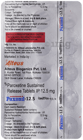 Paxonil 12.5mg Tablet image