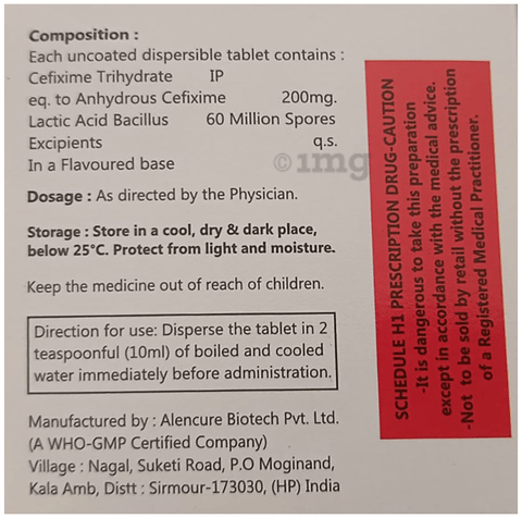 Chimcef 200 LB Tablet DT image Chimcef 200 LB Tablet DT image