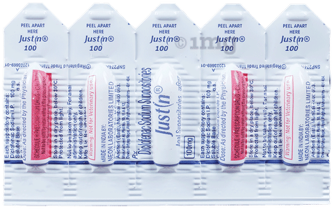 Justin 100mg Suppository image