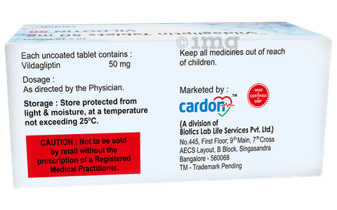 Vildotin 50mg Tablet image