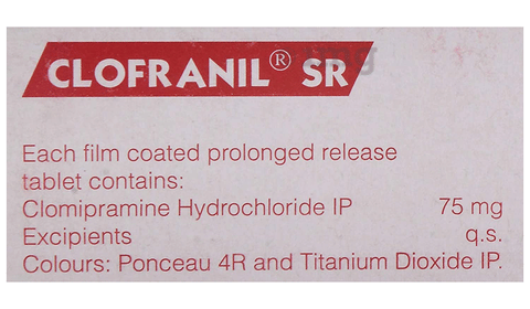 Anafranil sr 75 mg 20 tablet