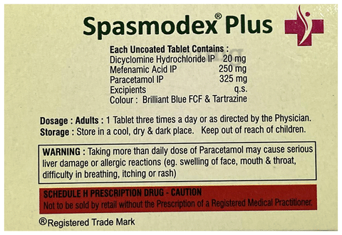 Spasmodex Plus Tablet image Spasmodex Plus Tablet image