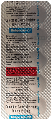 Dulgesia 20 Tablet image Dulgesia 20 Tablet image