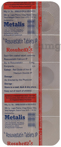 Rosuhenz 5mg Tablet image Rosuhenz 5mg Tablet image