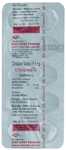 Cilnipres 5mg Tablet image Cilnipres 5mg Tablet image
