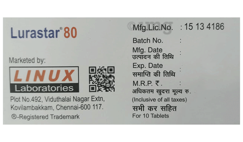 Lurastar 80mg Tablet image Lurastar 80mg Tablet image