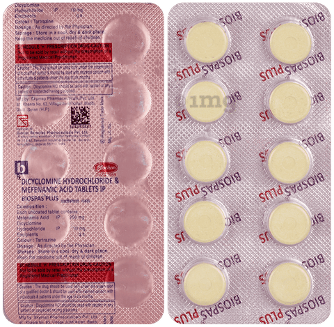 Biospas Plus 10mg/250mg Tablet