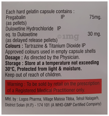 Dulosys-PG 30/75 Capsule DR image Dulosys-PG 30/75 Capsule DR image