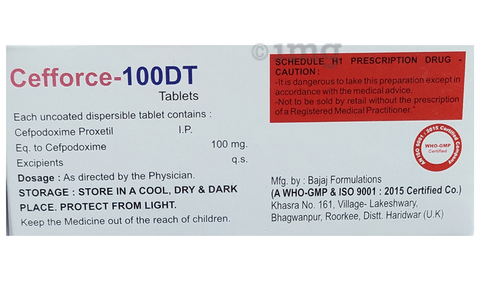 Cefforce 100 DT Tablet image
