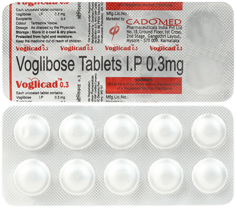 वोग्लिकैड 0.3mg टैबलेट image