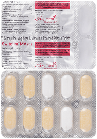 Switglim MV 2mg/500mg/0.2mg Tablet ER