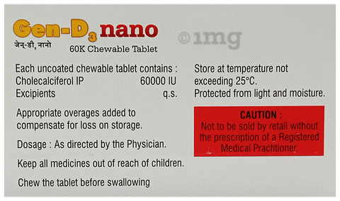 Gen-D3 Nano 60K Chewable Tablet image Gen-D3 Nano 60K Chewable Tablet image