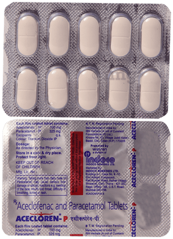 Acecloren P Tablet 100mg/325mg image Acecloren P Tablet 100mg/325mg image