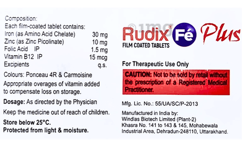 Rudix Fe Plus Tablet image Rudix Fe Plus Tablet image