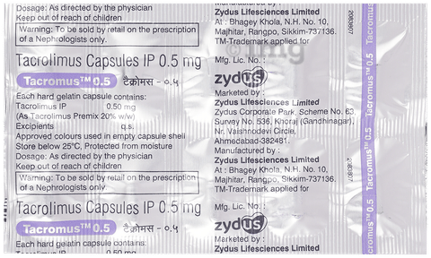 Tacromus 0.5 Capsule image