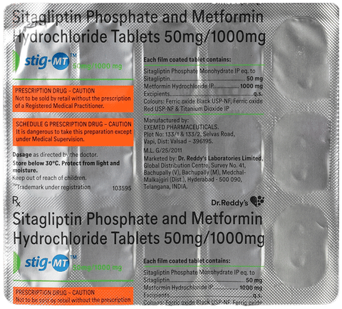 Stig-MT 50mg/1000mg Tablet image Stig-MT 50mg/1000mg Tablet image