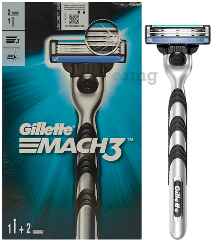 Gillette Mach 3 Razor (Handle + 2 Cartridge): Buy box of 1.0 Unit