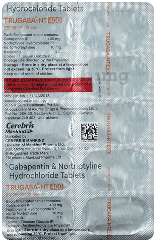 Trugaba-NT 400 Tablet image