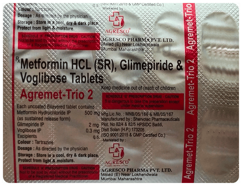 Agremet-Trio 2 Tablet SR image Agremet-Trio 2 Tablet SR image