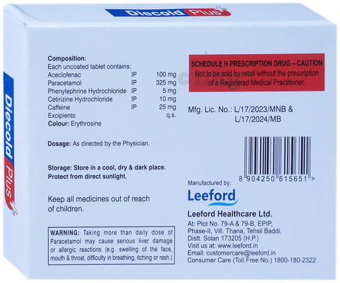 Diecold Plus Tablet image Diecold Plus Tablet image