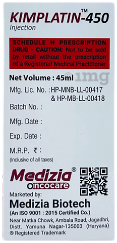 Kimplatin 450 Injection image Kimplatin 450 Injection image